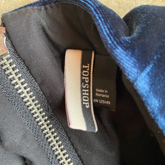 TOPSHOP Velvet & Jacquard Strapless Minidress (8) - Picture 9 of 10